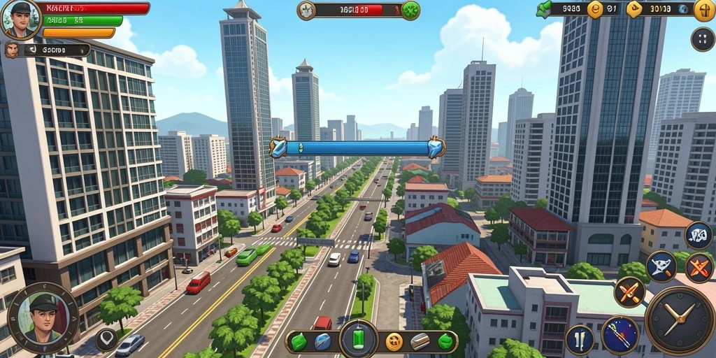Tampilan karakter yang colorful dan menarik.